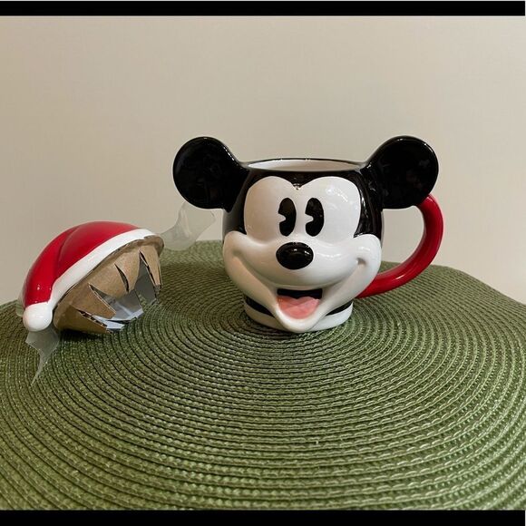 Disney Mickey Mouse Christmas mug with lid NWT - Picture 8 of 12